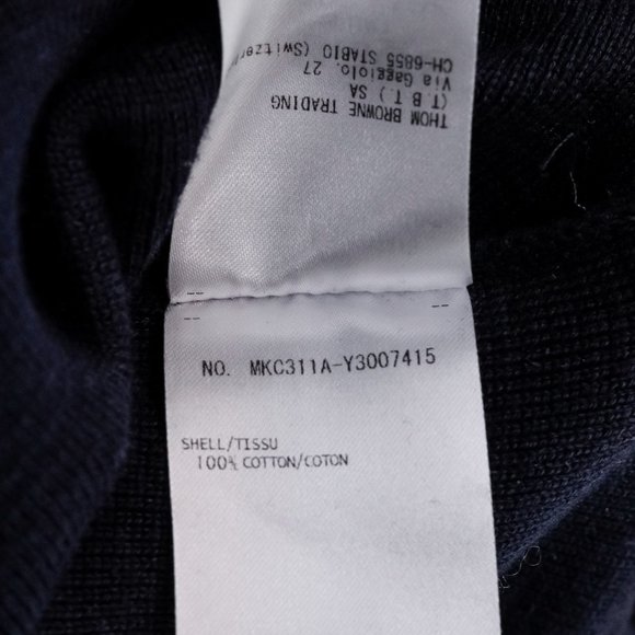 Thom Browne Navy Milano Stitch Long Cardigan - Picture 14 of 15